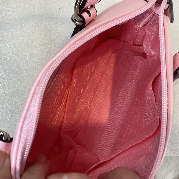 HANDBAG SMALL BABY PINK BUCKLE DETAIL VEGAN NWT - Picture 7 of 7